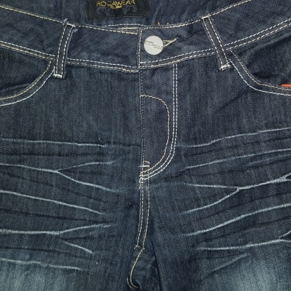 Women's Used Roc A Wear Gaucho's Jeans Size 9 - Picture 3 of 6